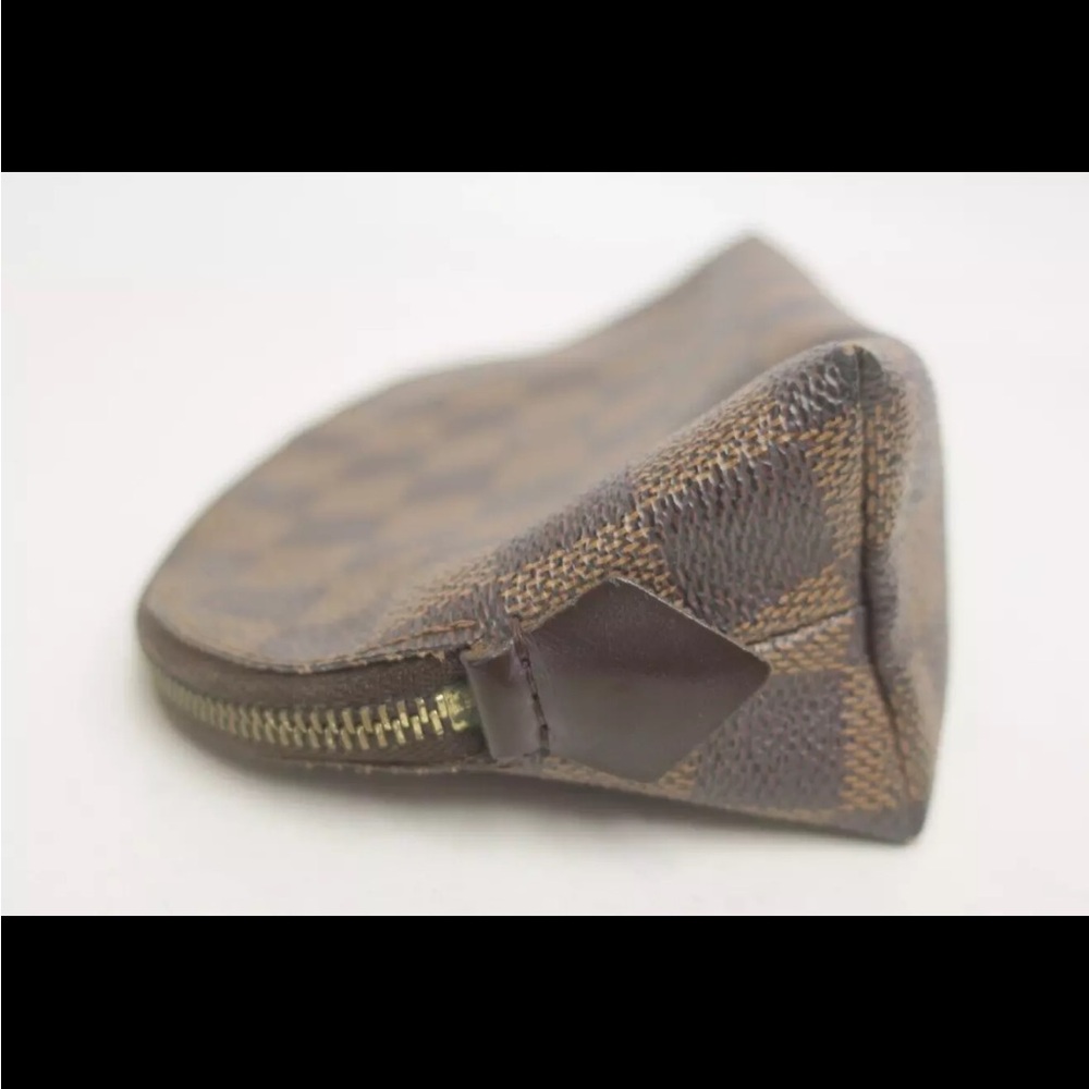 SOLD❤️ LOUIS VUITTON Pochette Bag Cosmetic Makeup Pouch Bag PM Damier Ebene - Picture 6 of 16